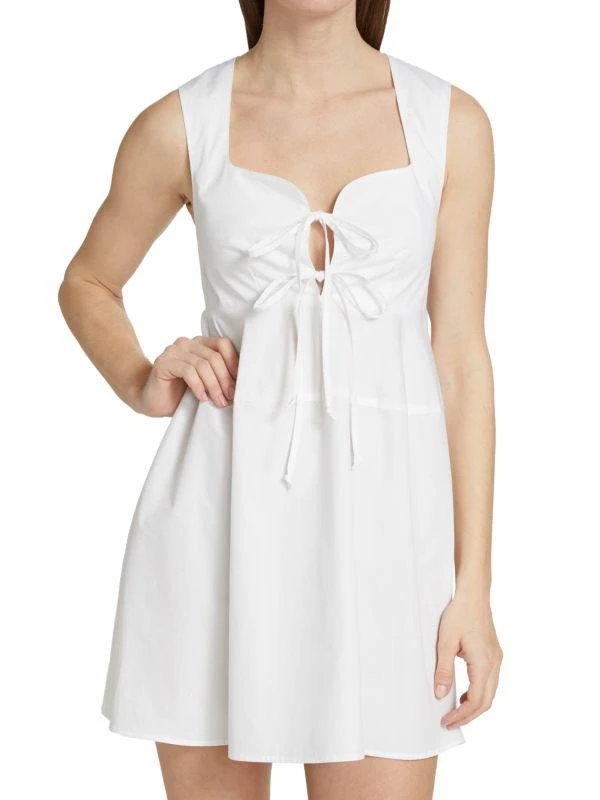 Matthew Bruch Tie Front Apron Minidress 1