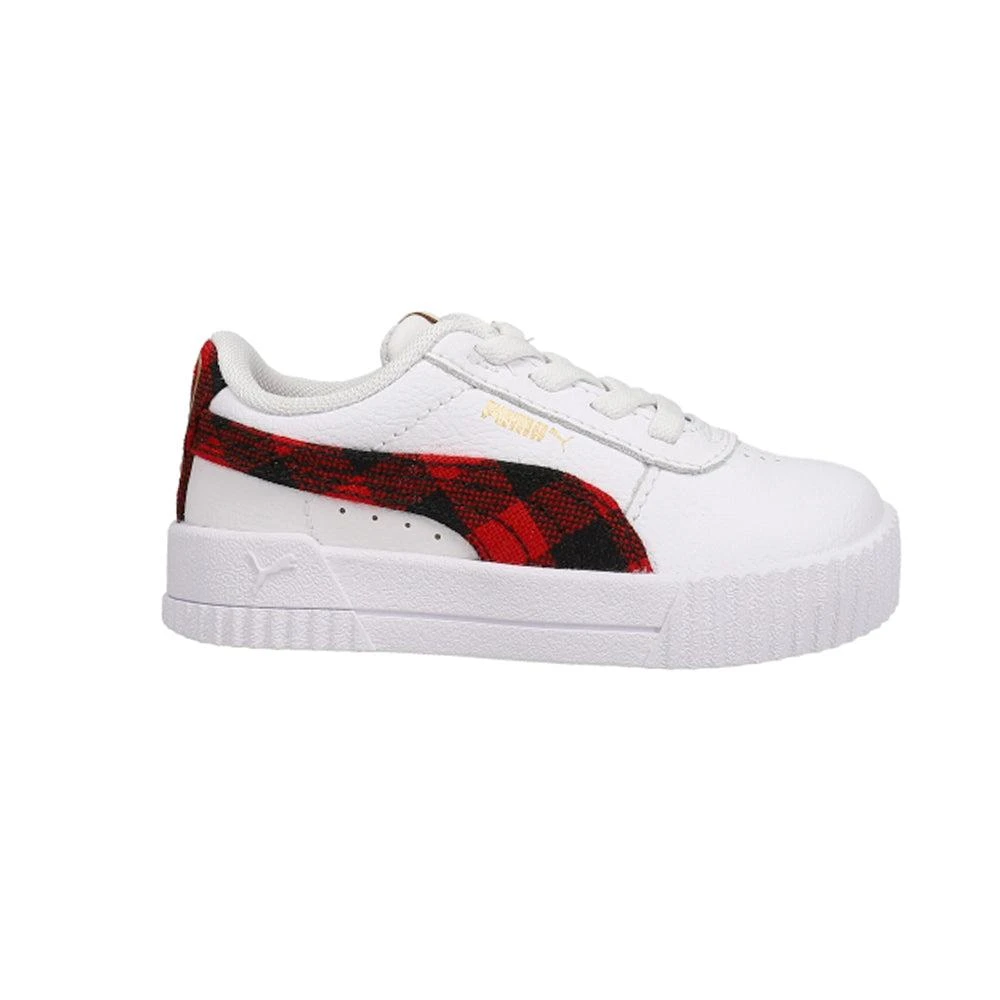 Puma Carina Winter Plaid Slip On Sneakers (Infant)