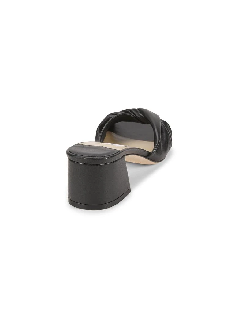 Jimmy Choo Lyn Heel 45MM Ruched Leather Block-Heel Slide Sandals 3