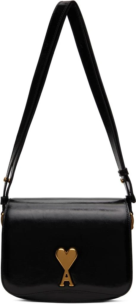 AMI Black Leather Paris Paris Bag 1