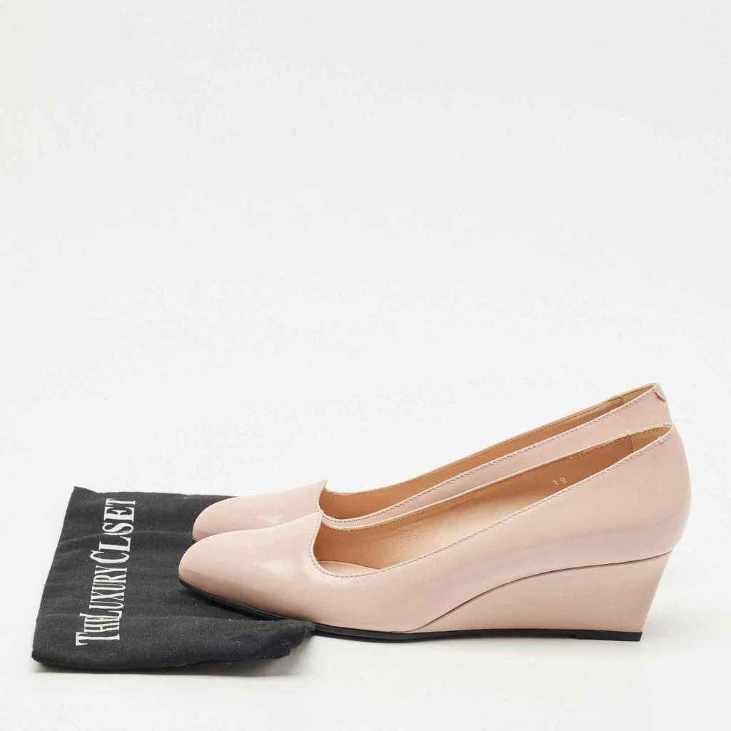 Tod's Tod's Blush Pink Leather Almond Toe Wedge Pumps Size 39 9