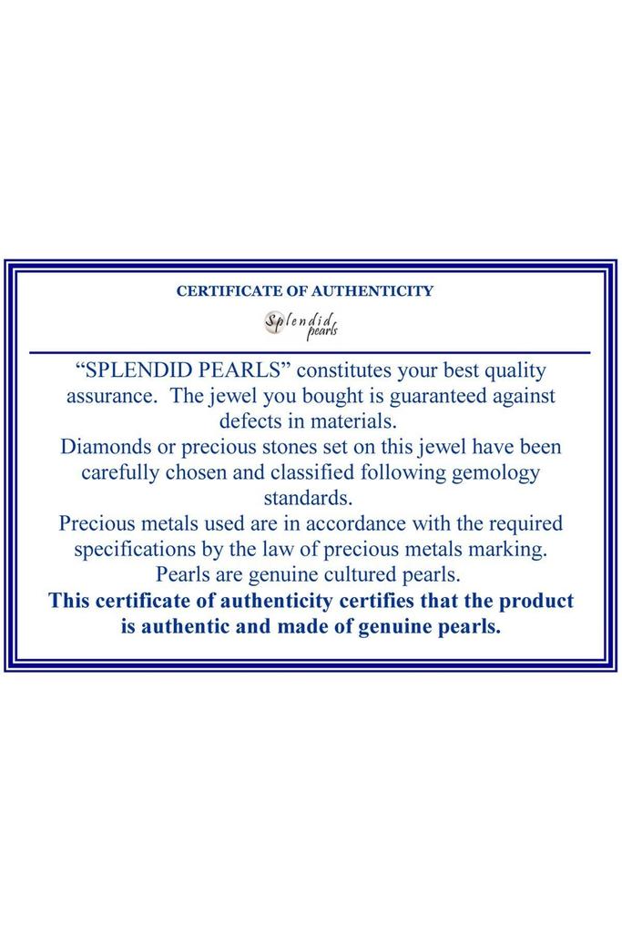 Splendid Pearls Freshwater Pearl & Diamond Stud Earrings - 0.02ct.