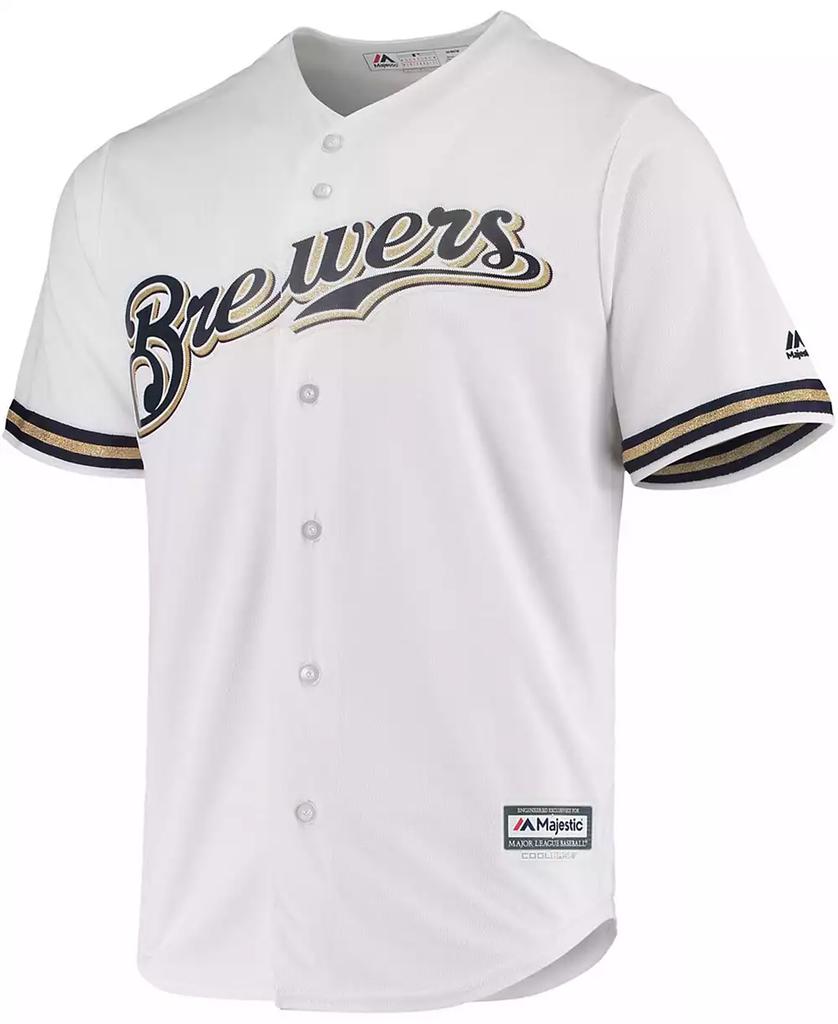 Majestic Men's White Milwaukee Brewers Team Official Jersey