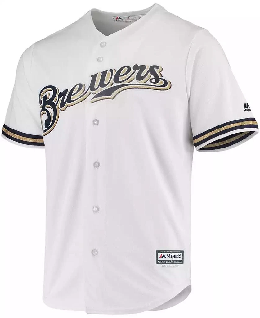 Majestic Men's White Milwaukee Brewers Team Official Jersey 2