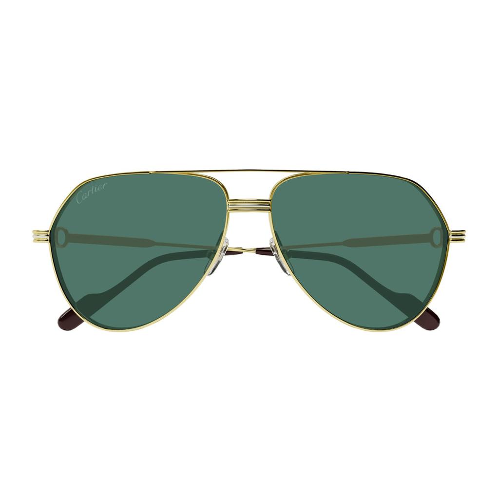 Cartier Eyewear Cartier Ct0303s Première De Cartier 004 Gold Green Sunglasses