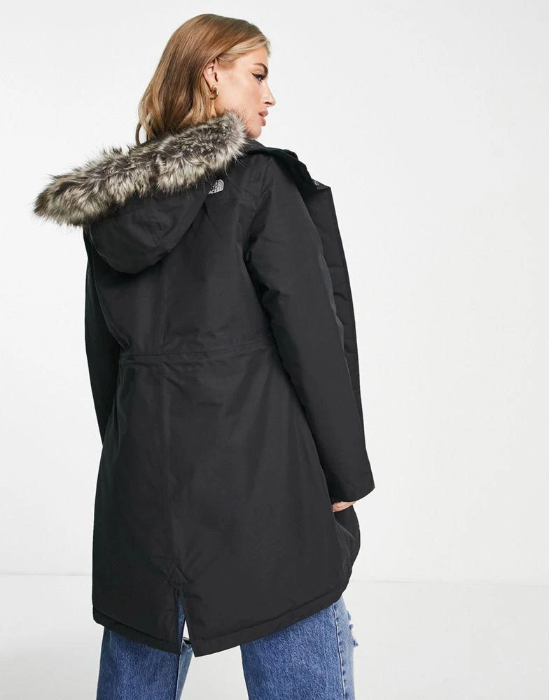 The North Face The North Face Zaneck Thermolite insulated parka with removeable faux fur hood in black 2