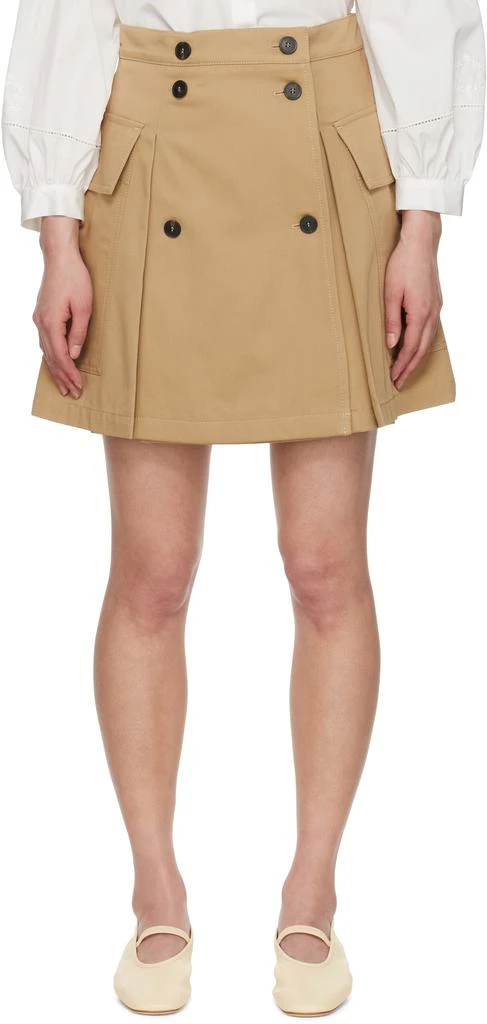 Weekend Max Mara Tan Zebio Miniskirt 1