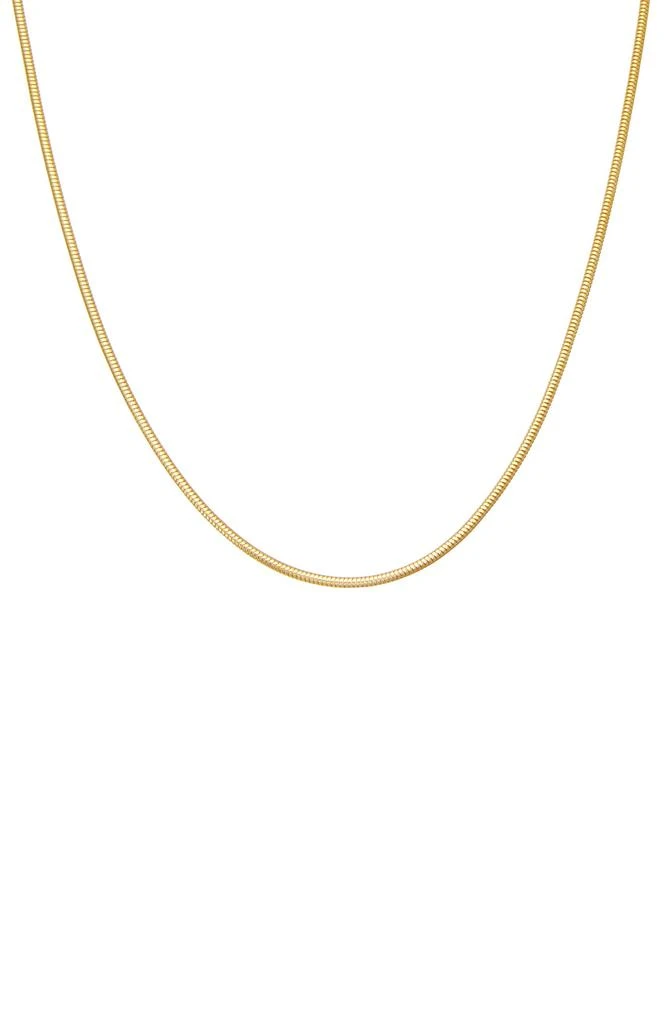 FZN 14K Gold Plated Silver Snake Chain Necklace