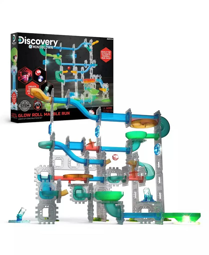 Discovery #MINDBLOWN Glow Roll Marble Run Light-Up Construction Set 1