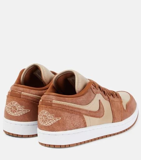 NIKE Air Jordan 1 Low suede-trimmed leather sneakers 3