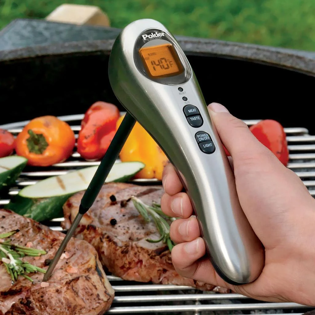 Polder Safe Serve Digital Instant Read Grill Thermometer w/ 10 Inch Probe 3