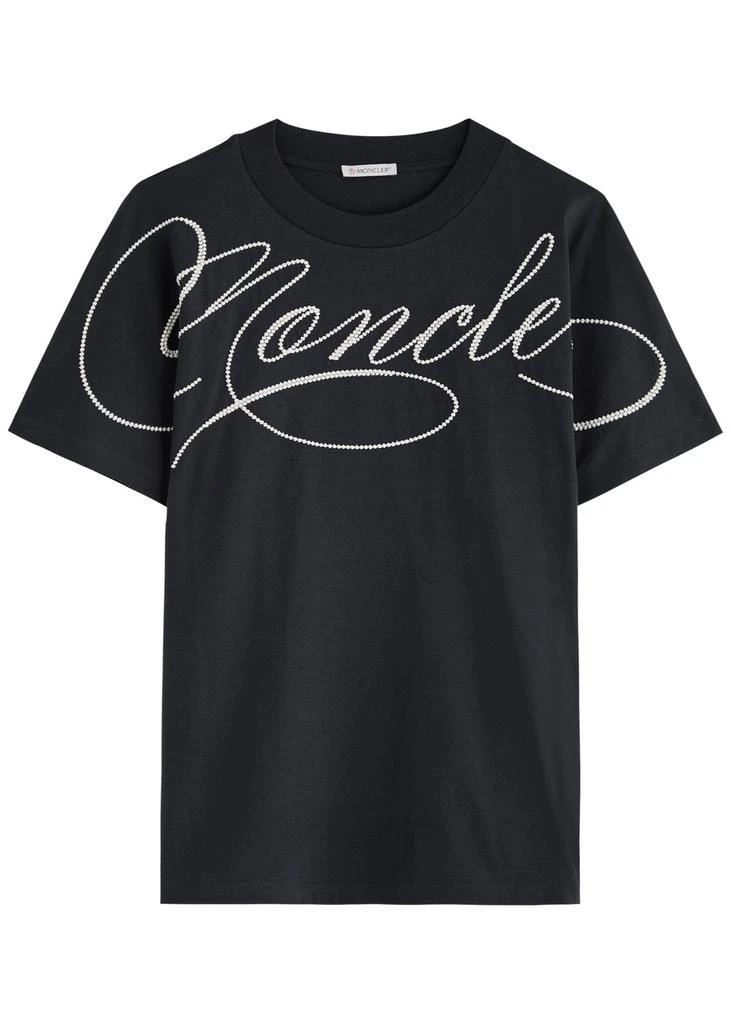 Moncler Logo-embroidered cotton T-shirt 1