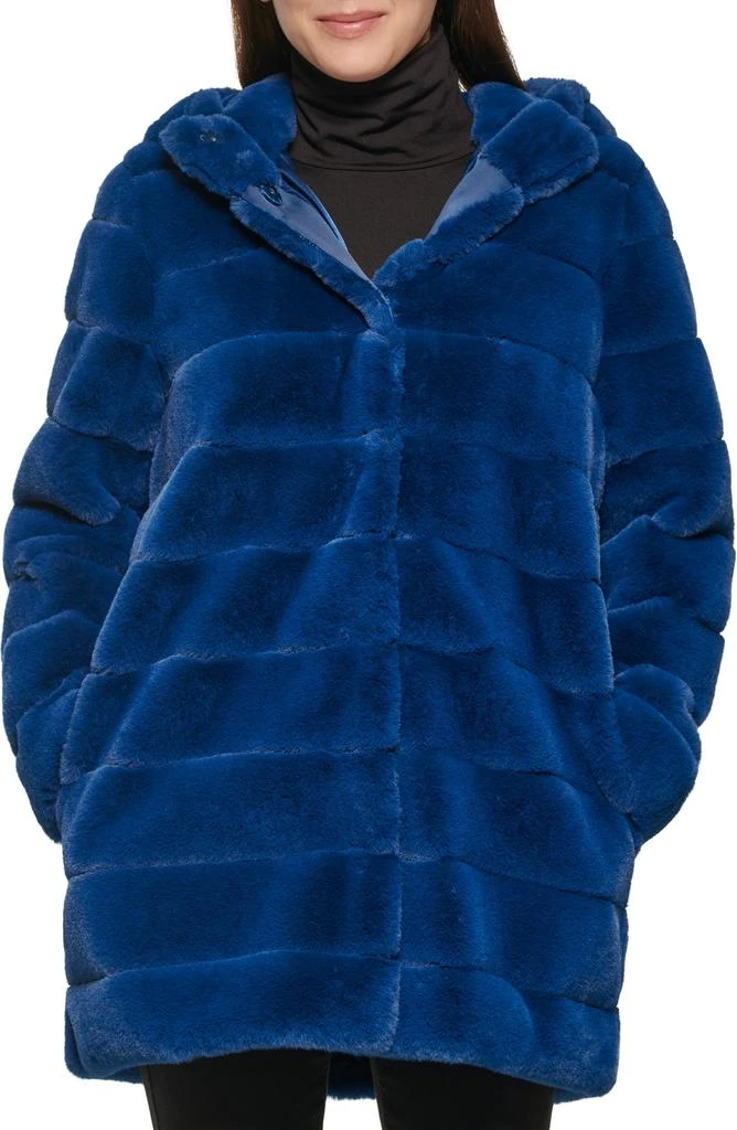 Kenneth Cole Grooved Faux Fur Jacket 1
