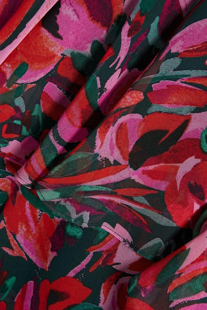 MIKAEL AGHAL Tiered floral-print chiffon midi dress 4
