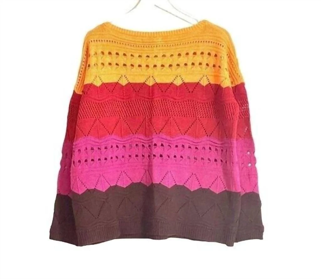 BCBG Bcbgmaxazria - Women's Striped Oversized knit Sweater 2