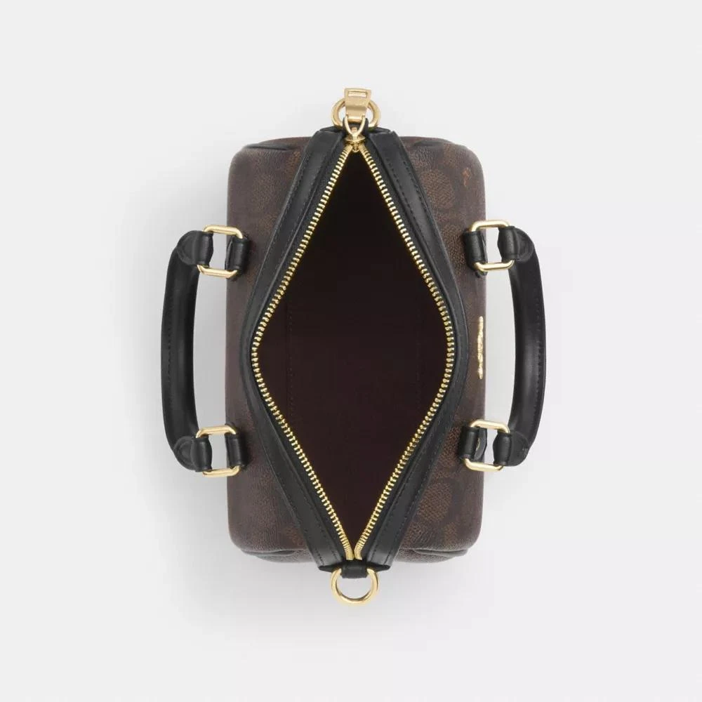 Coach Boxed Mini Rowan Crossbody Bag And Mirror Bag Charm Set In Signature Canvas 4