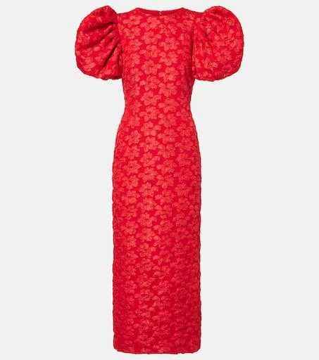 ROTATE Birger Christensen Jacquard midi dress 1