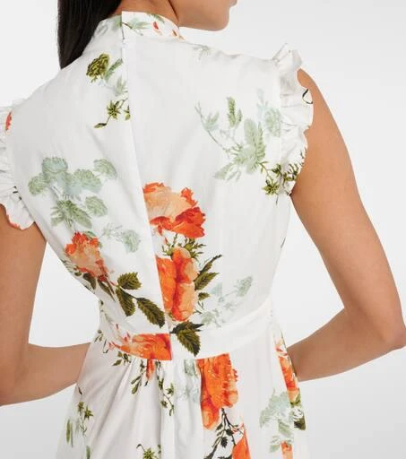 Erdem Floral cotton poplin midi dress 6