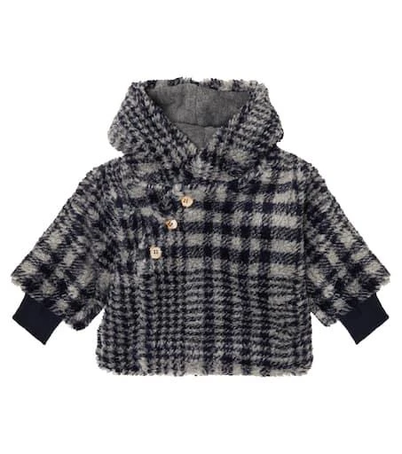 1 + in the Family Baby Ethan checked hooded teddy jacket 1