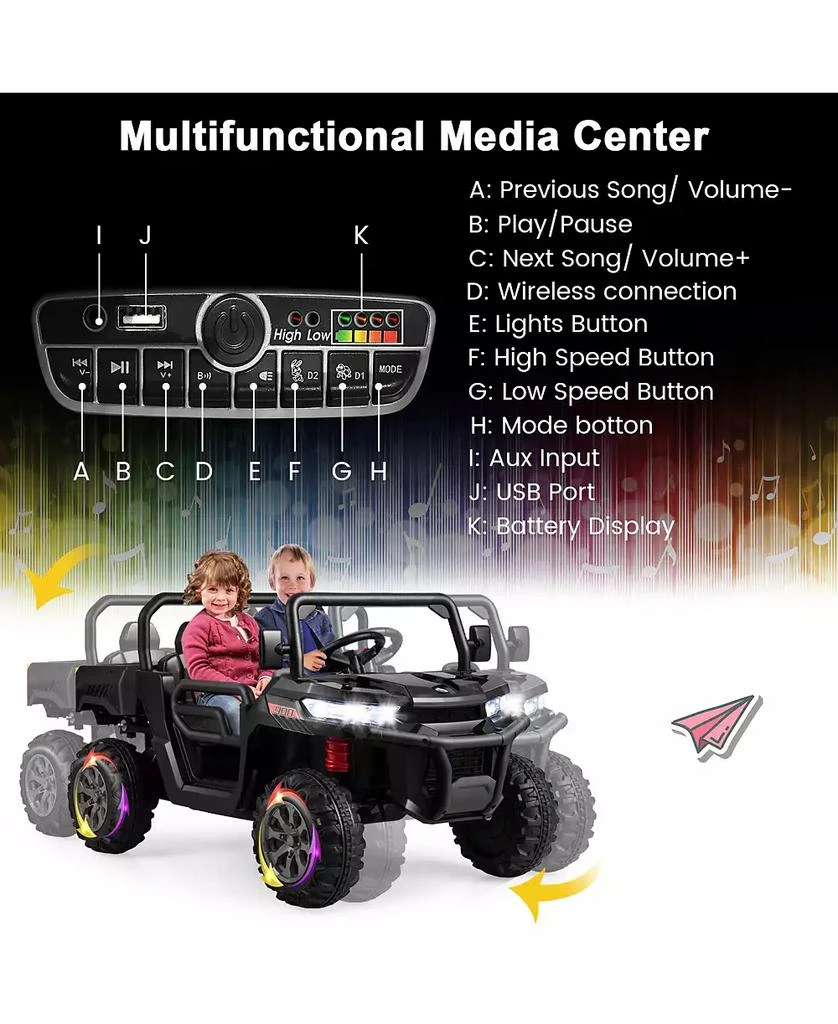 Mecale 24V Ride On Kids Car with Dump Bed and Remote Control 8