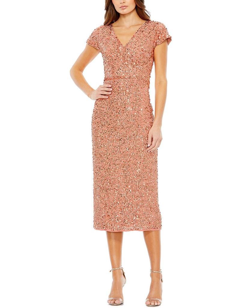 Mac Duggal Sequined Wrap Dress