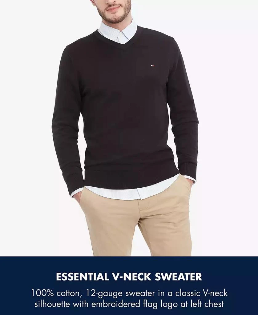 Tommy Hilfiger Men's Essential Solid V-Neck Sweater 5