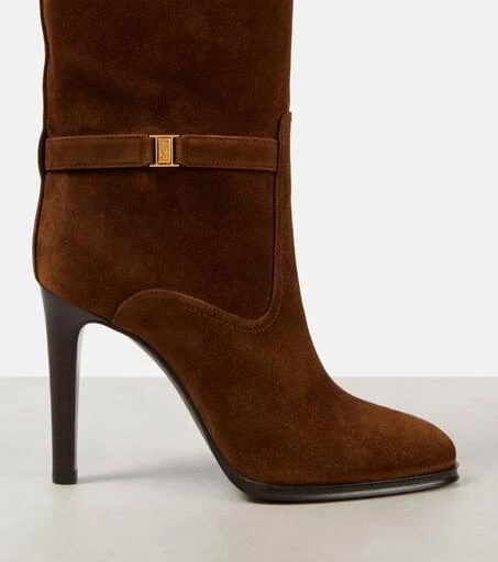 Yves Saint Laurent Diane 100 suede knee-high boots  5