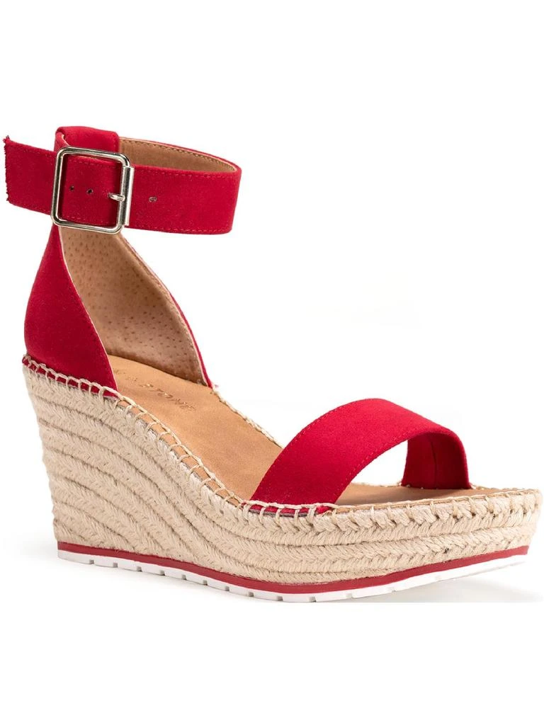 Sun + Stone Sammi  Womens Covered Wedge Ankle Strap Espadrilles 2