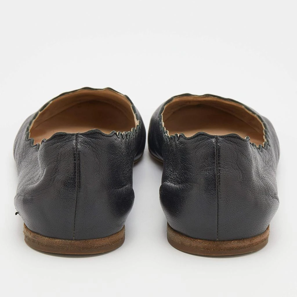 Chloé Chloe Black Leather Lauren Ballet Flats Size 37 5