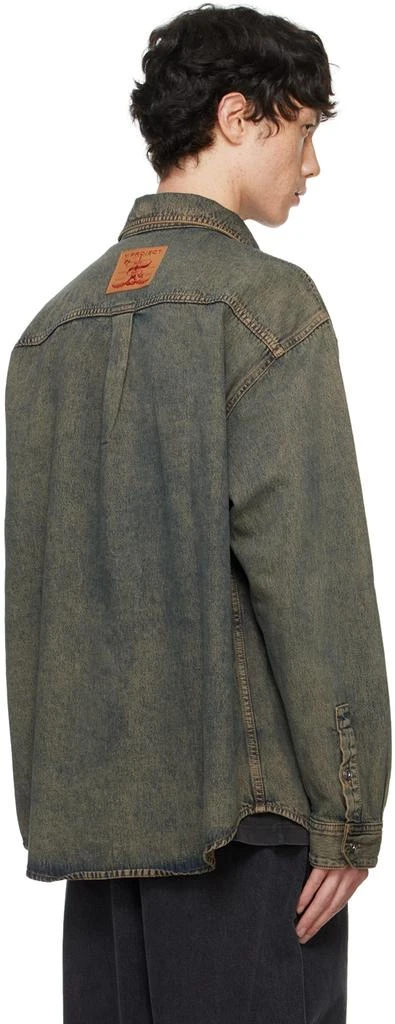 Y/Project Gray Hook & Eye Long Sleeve Denim Shirt 3