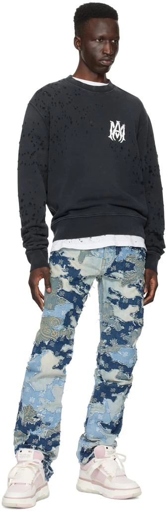 AMIRI Indigo Patchwork Camo Jeans 4