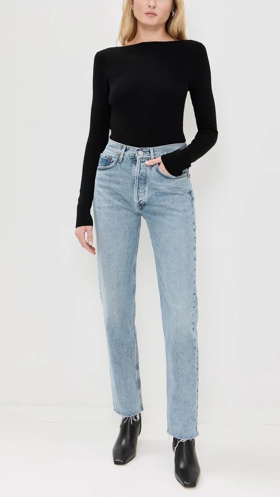 AGOLDE Lana Mid Rise Straight Jeans 4