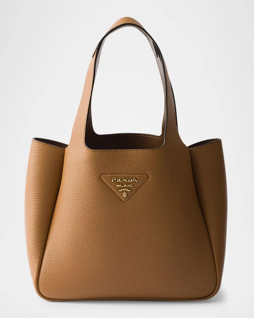 Prada Small Calfskin Leather Tote Bag 1