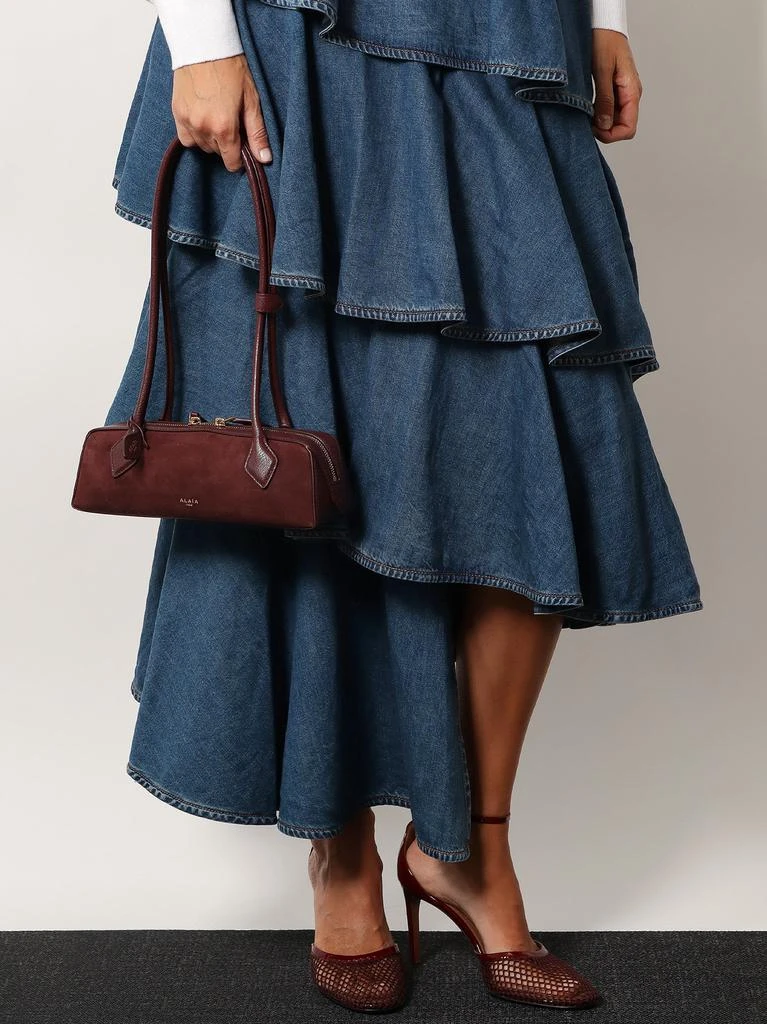 Alaia Teckel Small suede shoulder bag 2