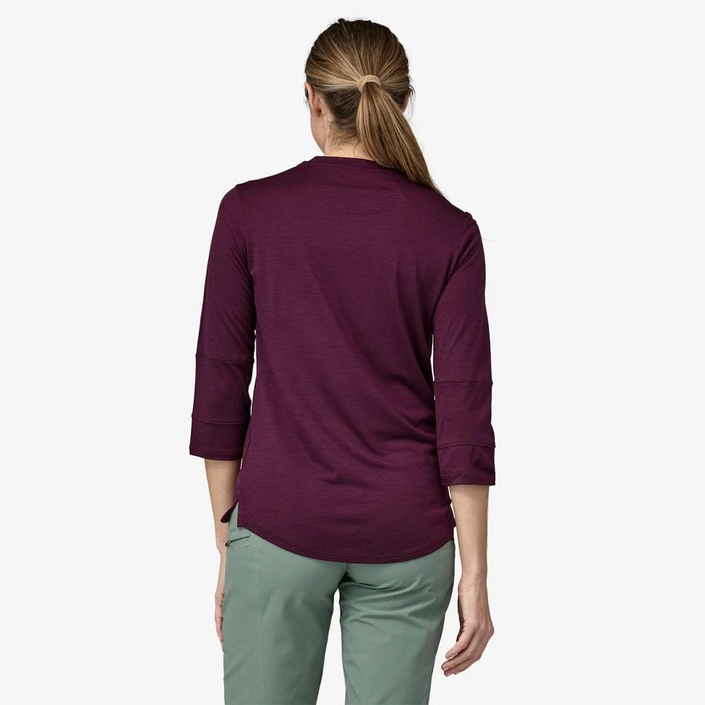 预计3周后发货 Patagonia Jersey Merino 3/4 Sleeve Bike Jersey - Violet 3