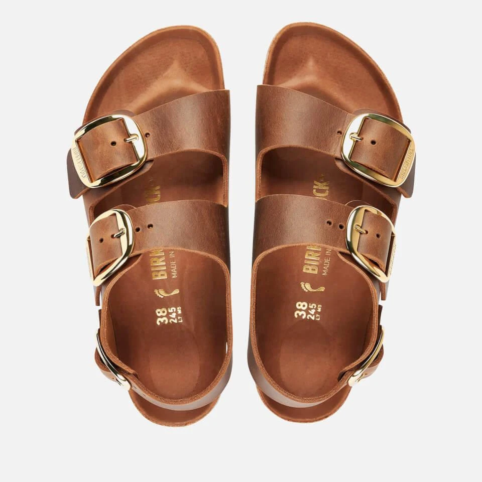 Birkenstock BIRKENSTOCK MILANO BUCKLE OILED LEATHER SANDALS 2