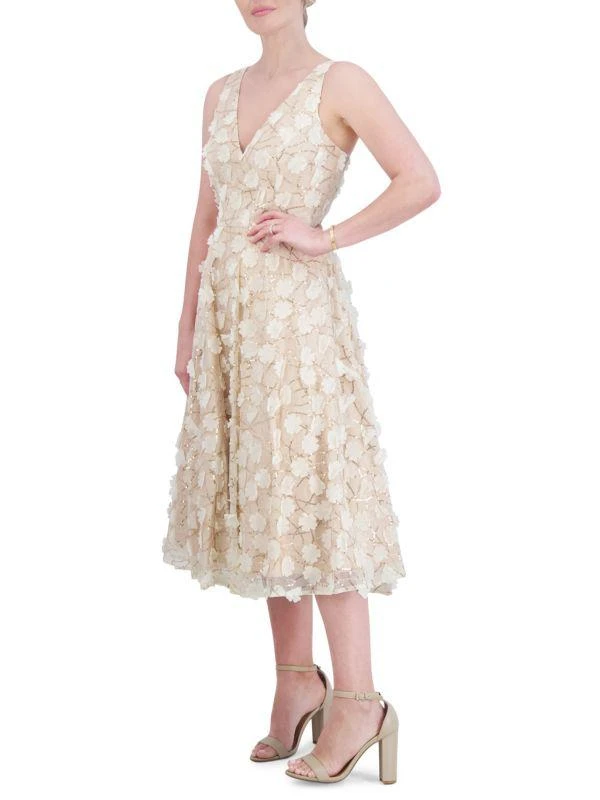 Eliza J Floral Sequin Midi Dress 3