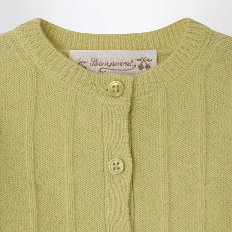 Bonpoint Leander light green cashmere cardigan 3