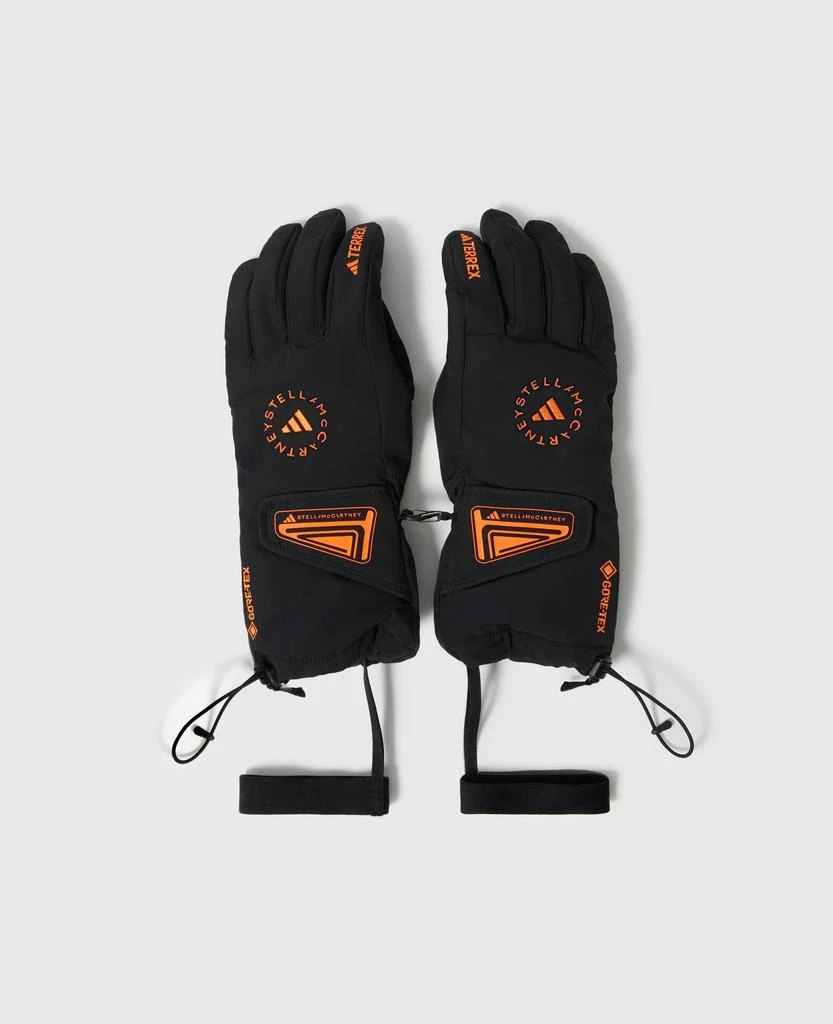 Stella McCartney Stella McCartney - Logo TERREX Gloves, Woman, Black/Signal Orange, Size: S 1