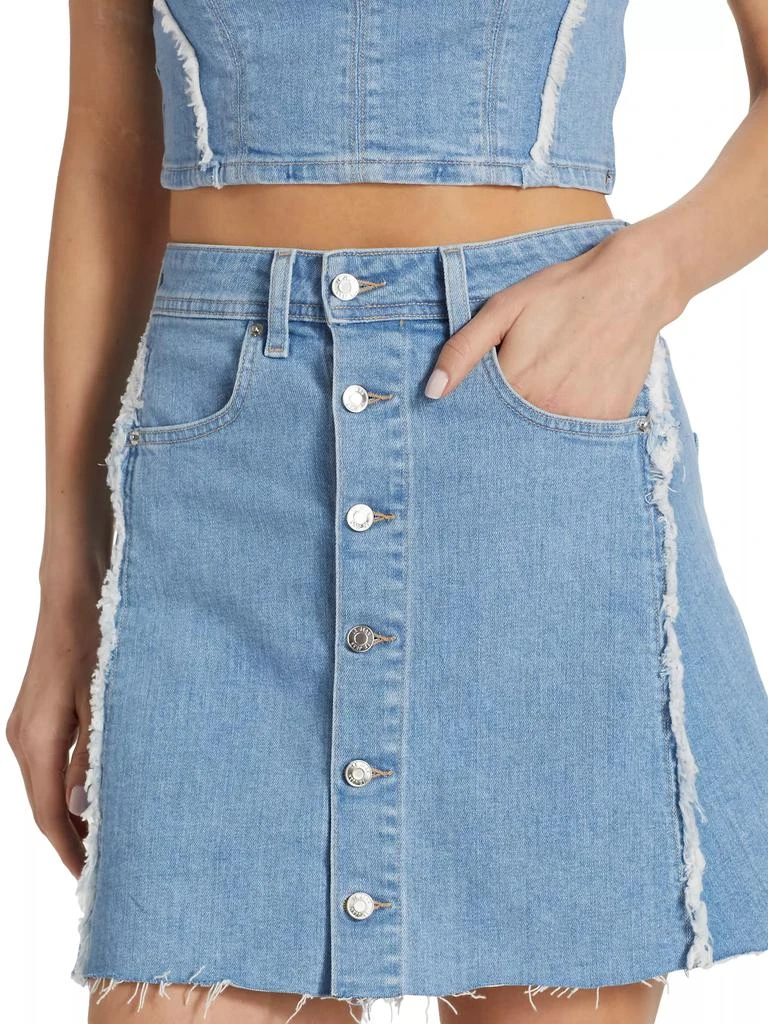 Le Jean Sierra Stretch Denim Miniskirt 6