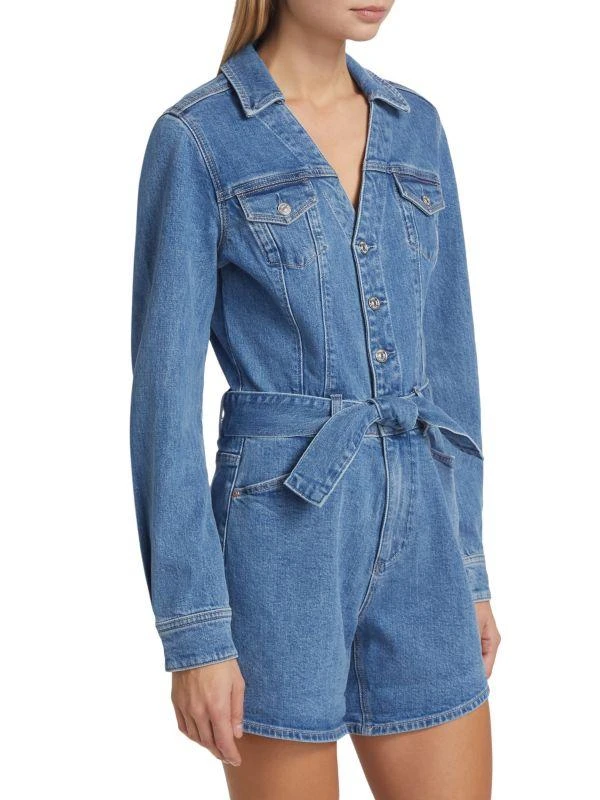 Paige Maggy Long-Sleeve Denim Romper 3