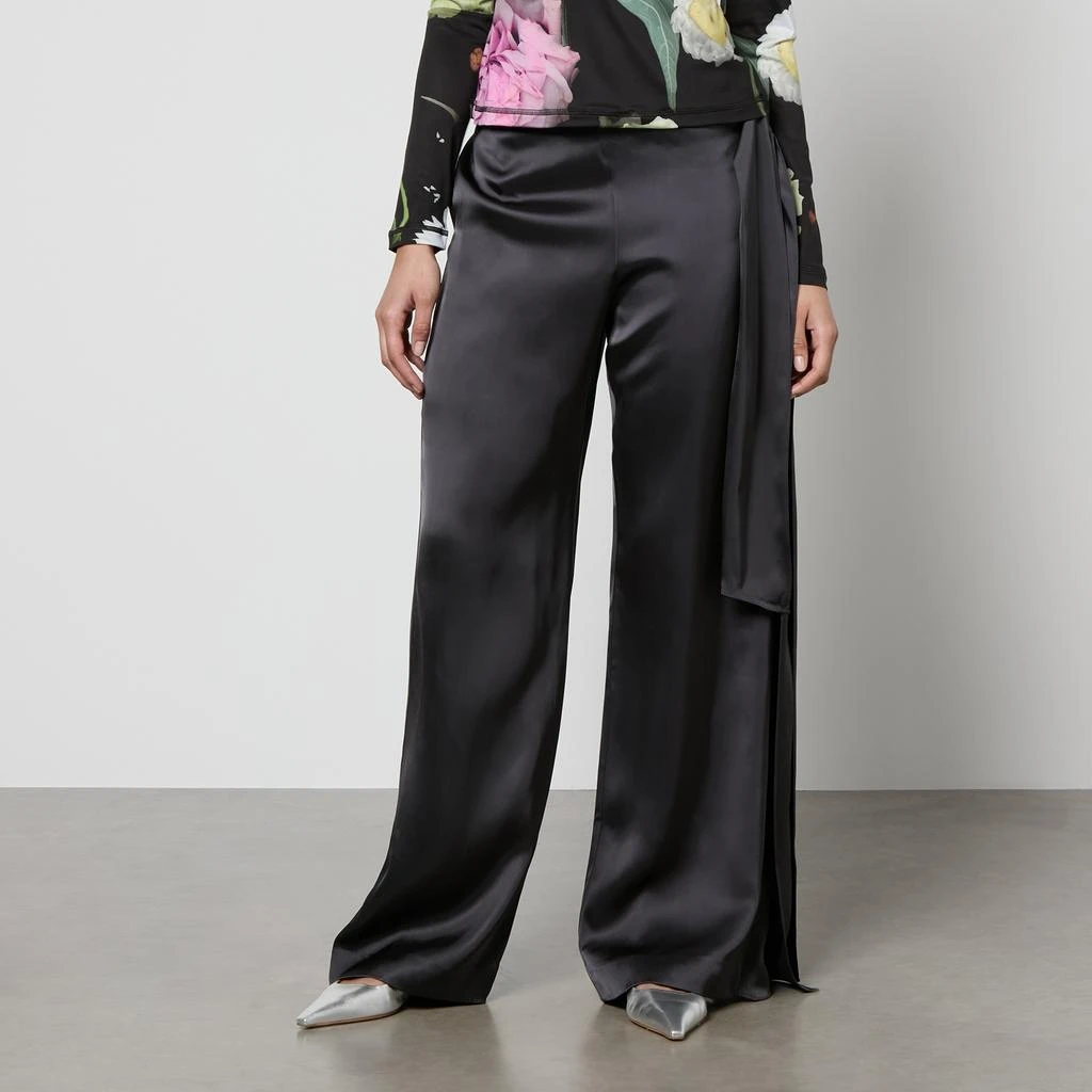 Stine Goya Gracie Satin Wide-Leg Trousers 1
