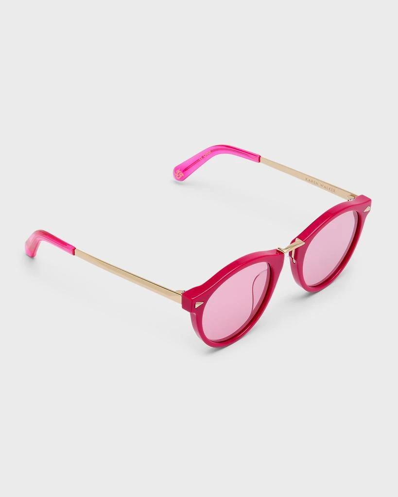 Karen Walker High Bridge Metal & Acetate Round Sunglasses 1