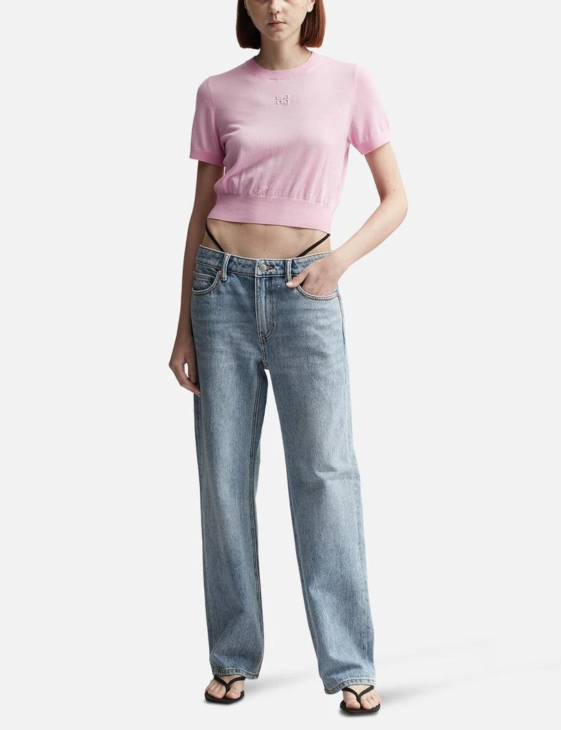 Alexander Wang Mid-rise Jeans With Pre-styled Logo Thong 4