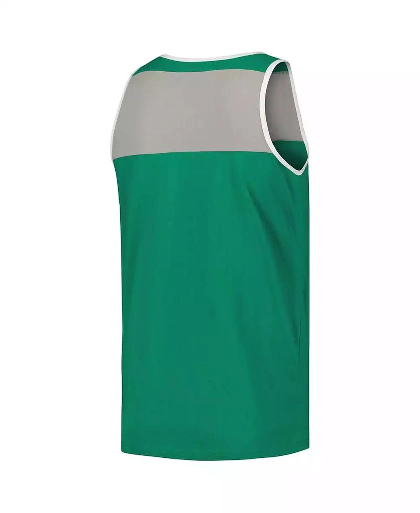 Mitchell & Ness Men's Kelly Green and Silver Philadelphia Eagles Heritage Colorblock Tank Top 2