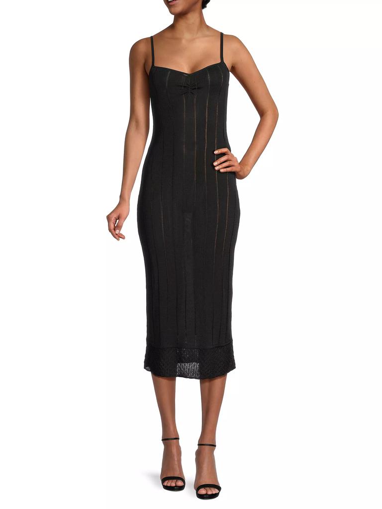Victor Glemaud Rib-Knit Slip Midi-Dress