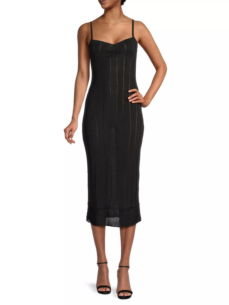 Victor Glemaud Rib-Knit Slip Midi-Dress 2