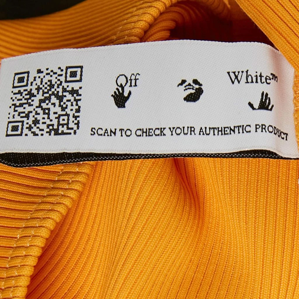 Off-White Off-White Orange Basic Lux Rowing Crop Tank Top S 5