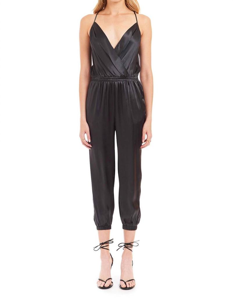 Amanda Uprichard Leah Silk Jumpsuit In Black