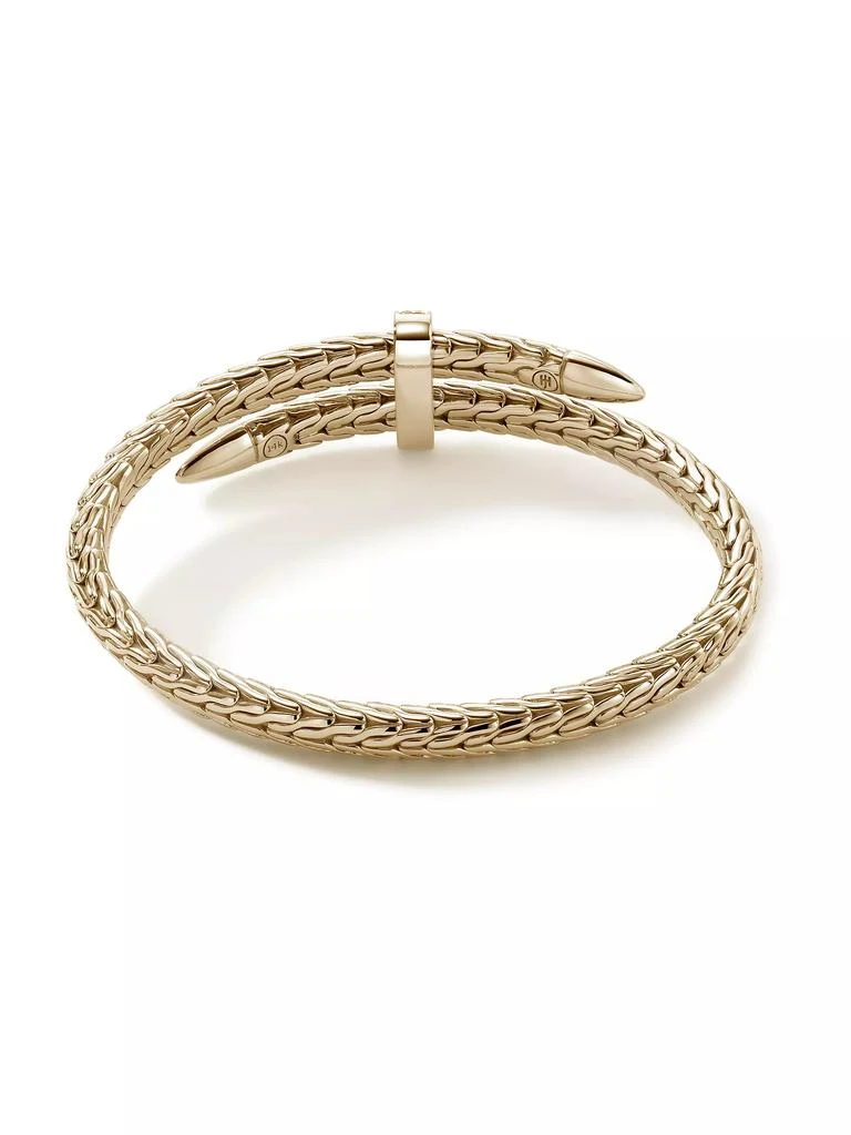 John Hardy Spear 14K Gold & Diamond Pavé Flex Cuff Bracelet 5